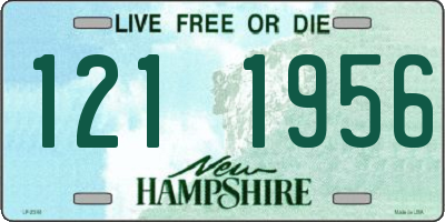 NH license plate 1211956