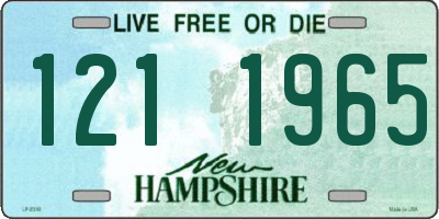 NH license plate 1211965