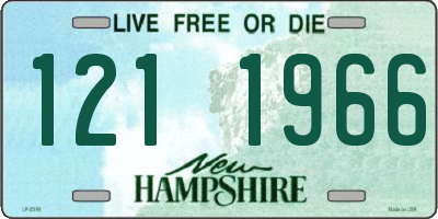 NH license plate 1211966
