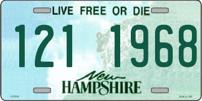 NH license plate 1211968