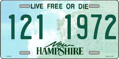 NH license plate 1211972