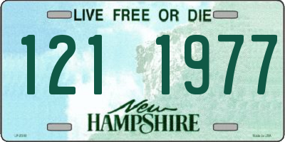 NH license plate 1211977