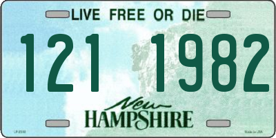 NH license plate 1211982