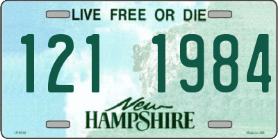 NH license plate 1211984