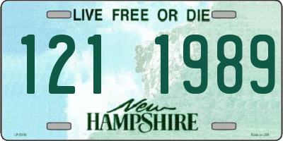 NH license plate 1211989