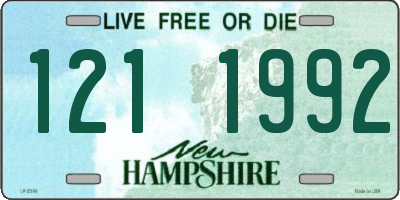 NH license plate 1211992