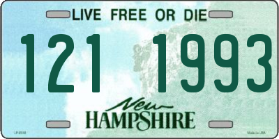NH license plate 1211993