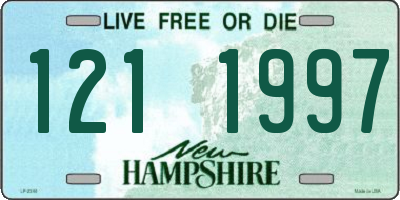 NH license plate 1211997