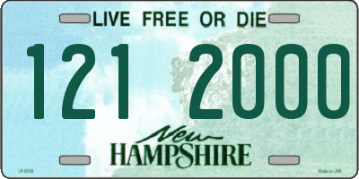 NH license plate 1212000