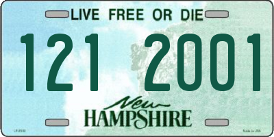 NH license plate 1212001