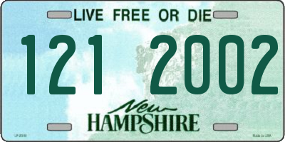 NH license plate 1212002