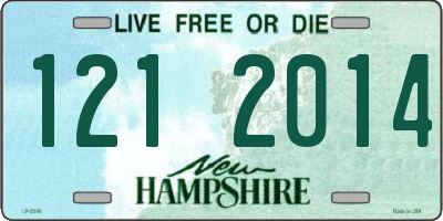 NH license plate 1212014