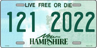 NH license plate 1212022