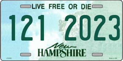 NH license plate 1212023