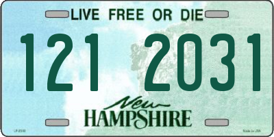 NH license plate 1212031