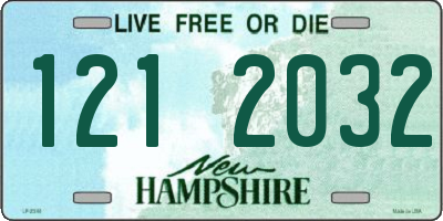 NH license plate 1212032