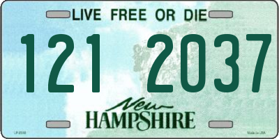 NH license plate 1212037