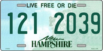 NH license plate 1212039