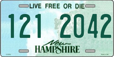 NH license plate 1212042