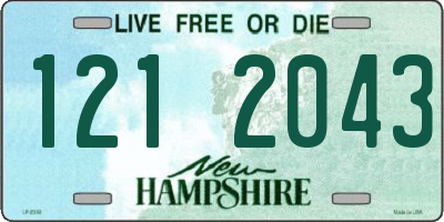NH license plate 1212043