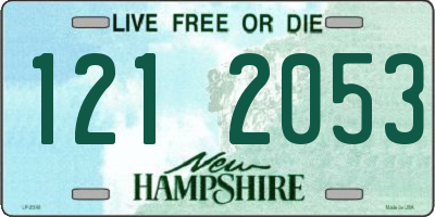 NH license plate 1212053