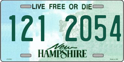 NH license plate 1212054