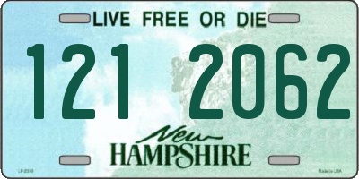 NH license plate 1212062