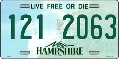 NH license plate 1212063
