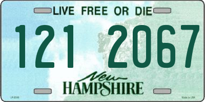 NH license plate 1212067