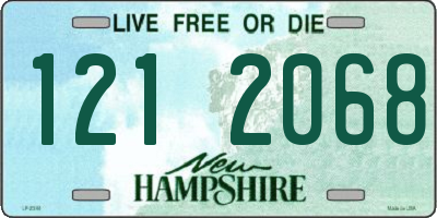 NH license plate 1212068