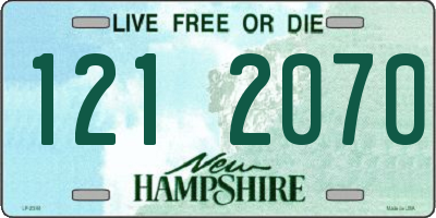 NH license plate 1212070