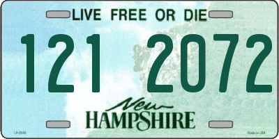NH license plate 1212072