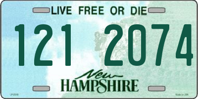 NH license plate 1212074
