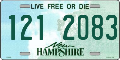 NH license plate 1212083