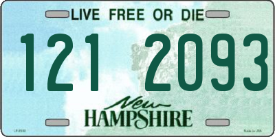 NH license plate 1212093