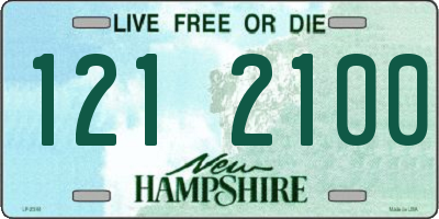 NH license plate 1212100
