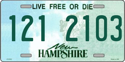 NH license plate 1212103