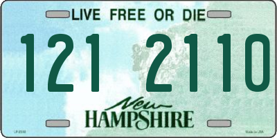 NH license plate 1212110