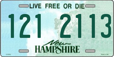 NH license plate 1212113