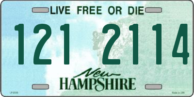 NH license plate 1212114