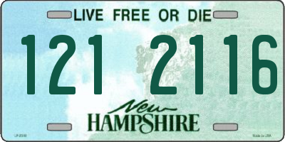 NH license plate 1212116