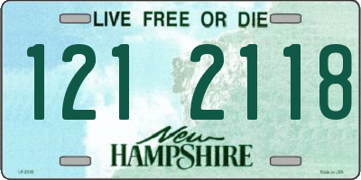 NH license plate 1212118