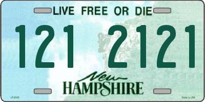 NH license plate 1212121