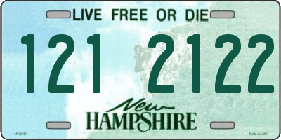 NH license plate 1212122