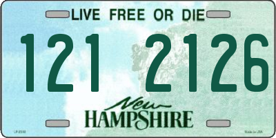 NH license plate 1212126