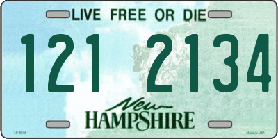NH license plate 1212134