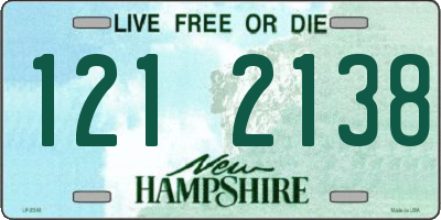 NH license plate 1212138