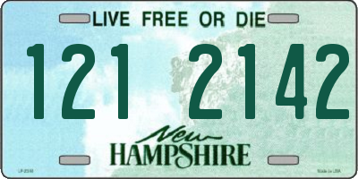 NH license plate 1212142