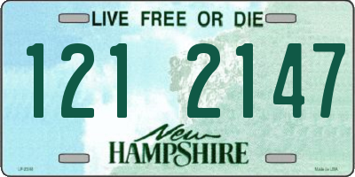 NH license plate 1212147