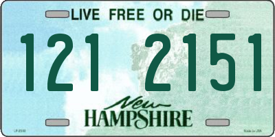 NH license plate 1212151